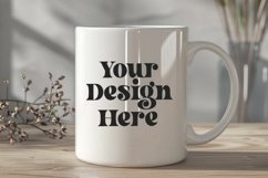 Spring Flower Coffee Mug White Mockup Product Image 1