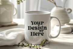Spring Flower Coffee Mug White Mockup Product Image 1