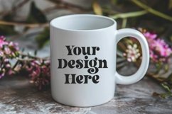 Spring Flower Coffee Mug White Mockup Product Image 1