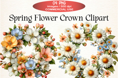 Spring Flower Crown Clipart Product Image 1