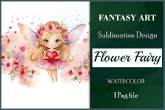 This watercolor clipart featuring a charming flower fairy will be a perfect addition to your spring ideas. Immerse yourself in the world of flowers and fantasy with this delightful clipart!