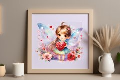 This watercolor clipart featuring a charming flower fairy will be a perfect addition to your spring ideas. Immerse yourself in the world of flowers and fantasy with this delightful clipart!
