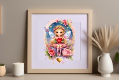 This watercolor clipart featuring a charming flower fairy will be a perfect addition to your spring ideas. Immerse yourself in the world of flowers and fantasy with this delightful clipart!