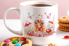 This watercolor clipart featuring a charming flower fairy will be a perfect addition to your spring ideas. Immerse yourself in the world of flowers and fantasy with this delightful clipart!