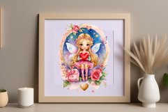 This watercolor clipart featuring a charming flower fairy will be a perfect addition to your spring ideas. Immerse yourself in the world of flowers and fantasy with this delightful clipart!