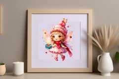 This watercolor clipart featuring a charming flower fairy will be a perfect addition to your spring ideas. Immerse yourself in the world of flowers and fantasy with this delightful clipart!