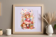 This watercolor clipart featuring a charming flower fairy will be a perfect addition to your spring ideas. Immerse yourself in the world of flowers and fantasy with this delightful clipart!