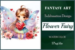 This watercolor clipart featuring a charming flower fairy will be a perfect addition to your spring ideas. Immerse yourself in the world of flowers and fantasy with this delightful clipart!