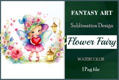 This watercolor clipart featuring a charming flower fairy will be a perfect addition to your spring ideas. Immerse yourself in the world of flowers and fantasy with this delightful clipart!