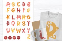 Colorful Alphabet with Spring Floral Pattern Monogram Set Product Image 1
