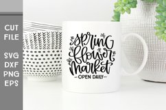 Spring Flower Market, Hand Lettered Spring Sign SVG Product Image 3