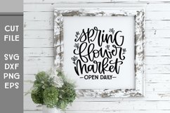 Spring Flower Market, Hand Lettered Spring Sign SVG Product Image 1