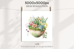 Spring Flower Pot Floral Wreath Clipart PNG Scrapbooking Art Nursery Watercolor Transparent wedding invitation shirt designs sublimation printable digital bloom watercolor floral wreath, flowers pot clipart, sublimation nursery, spring, wedding invitation