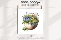 Spring Flower Pot Floral Wreath Clipart PNG Scrapbooking Art Nursery Watercolor Transparent wedding invitation shirt designs sublimation printable digital bloom watercolor floral wreath, flowers pot clipart, sublimation nursery, spring, wedding invitation