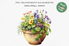 Spring Flower Pot Floral Wreath Clipart PNG Scrapbooking Art Nursery Watercolor Transparent wedding invitation shirt designs sublimation printable digital bloom watercolor floral wreath, flowers pot clipart, sublimation nursery, spring, wedding invitation