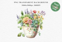 Spring Flower Pot Floral Wreath Clipart PNG Scrapbooking Art Nursery Watercolor Transparent wedding invitation shirt designs sublimation printable digital bloom watercolor floral wreath, flowers pot clipart, sublimation nursery, spring, wedding invitation