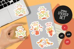 Welcome Spring Sticker Pack with Flower Illustrations Product Image 1