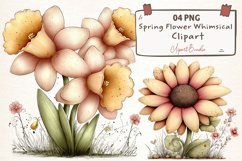 Spring Flower Whimsical Clipart Product Image 1