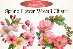 Spring Flower Wreath Clipart Product Image 1