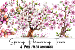 Spring Flowering Trees Clipart Product Image 1