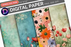 Spring Flowers Digital Paper Product Image 1