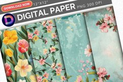 Spring Flowers Digital Paper Product Image 1