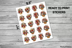 Spring Flowers Basket Printable PNG | Hygge Floral Clipart Product Image 2
