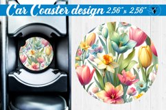 Car Coaster | Flowers Car coaster Product Image 1