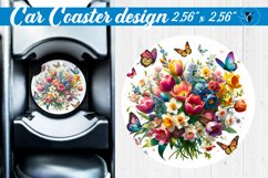 Car Coaster | Flowers Car coaster Product Image 1