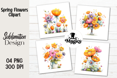 Spring Flowers Clipart Product Image 1