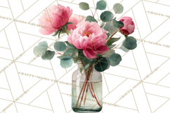 Spring Flower Clipart, Watercolor Bouquet Clipart PNG Product Image 2