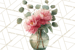 Spring Flower Clipart, Watercolor Bouquet Clipart PNG Product Image 3