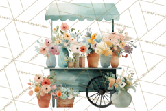 Spring Flower Clipart, Watercolor Bouquet Clipart PNG Product Image 2