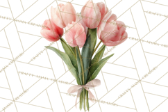 Spring Flower Clipart, Watercolor Bouquet Clipart PNG Product Image 2