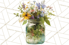 Spring Flower Clipart, Watercolor Bouquet Clipart PNG Product Image 2