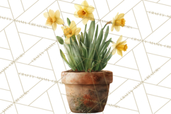 Spring Flower Clipart, Watercolor Bouquet Clipart PNG Product Image 2