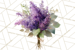 Spring Flower Clipart, Watercolor Bouquet Clipart PNG Product Image 4