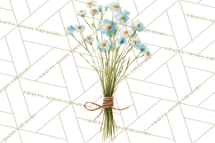 Spring Flower Clipart, Watercolor Bouquet Clipart PNG Product Image 3