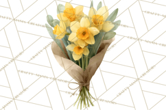 Spring Flower Clipart, Watercolor Bouquet Clipart PNG Product Image 5