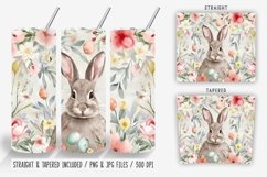 Spring Flowers Easter Bunny Tumbler Wrap