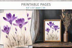 Old paper spring flower designs, junk journal papers Product Image 6