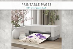 Old paper spring flower designs, junk journal papers Product Image 7