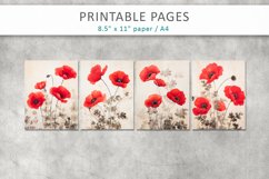 flowers junk journal papers, scrapbook paper vintage Product Image 2