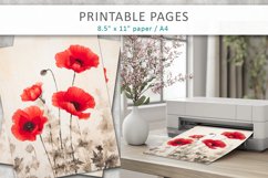 flowers junk journal papers, scrapbook paper vintage Product Image 3
