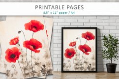 flowers junk journal papers, scrapbook paper vintage Product Image 6