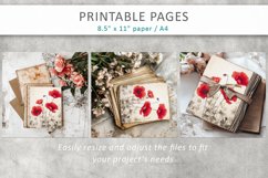flowers junk journal papers, scrapbook paper vintage Product Image 7
