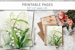 Spring flowers junk journal pages Product Image 6