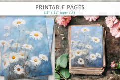 Spring flowers junk journal pages, scrapbook paper Product Image 1