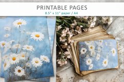 Spring flowers junk journal pages, scrapbook paper Product Image 5