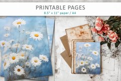 Spring flowers junk journal pages, scrapbook paper Product Image 6